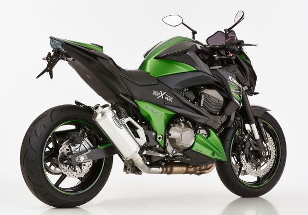 Rac 1 Slip on Ersatzdämpfer - silber Auspuff für: KAWASAKI Z800 ZR800A/B