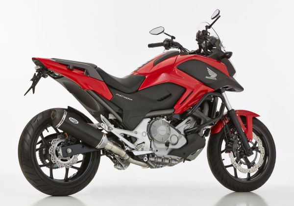 DSX-10 slip on exhaust - matt black for: HONDA NC700X RC63, Integra 700 RC62