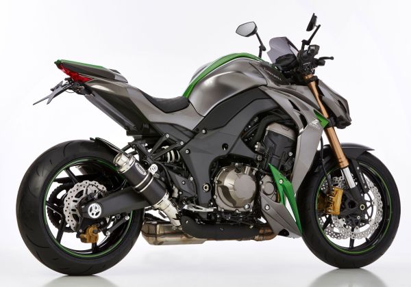 Supersport slip on exhaust super short - black for: KAWASAKI Z1000 SX ZXT00G, Z1000 ZRT00D