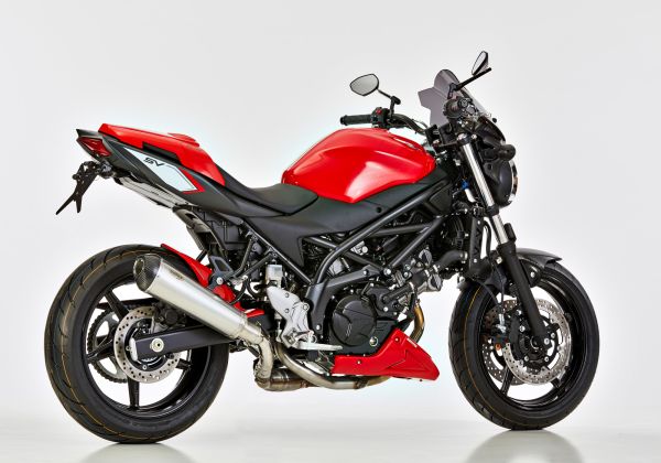 DSX-7 slip on exhaust - silver for: SUZUKI SV 650 WCX0/WCX1, SV 650 X WCX0/WCX1