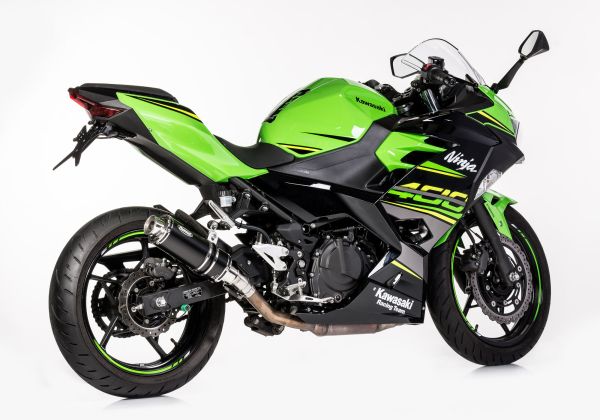 Supersport slip on exhaust super short - black for: KAWASAKI Ninja 400 EX400G, Z400 ER400D