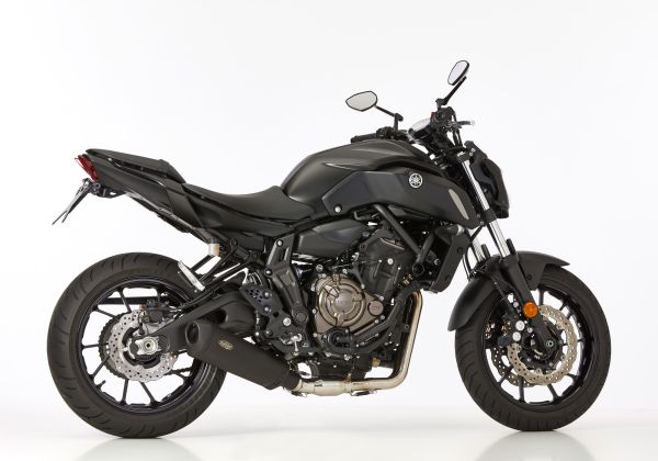 DSX-10 Komplettanlage - schwarz-matt Auspuff für: YAMAHA MT-07 Motocage RM04, MT-07 RM04