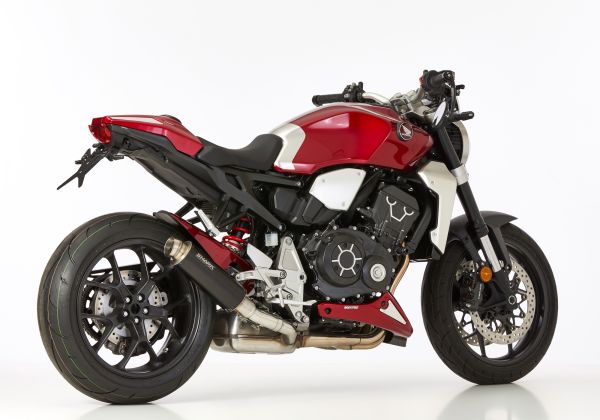 SRC 4 Slip on Ersatzdämpfer Super Short - schwarz Auspuff für: HONDA CB1000R SC80