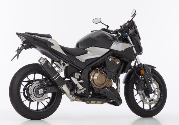 Supersport Slip on Ersatzdämpfer - schwarz Auspuff für: HONDA CB500X PC59, CBR500R PC57