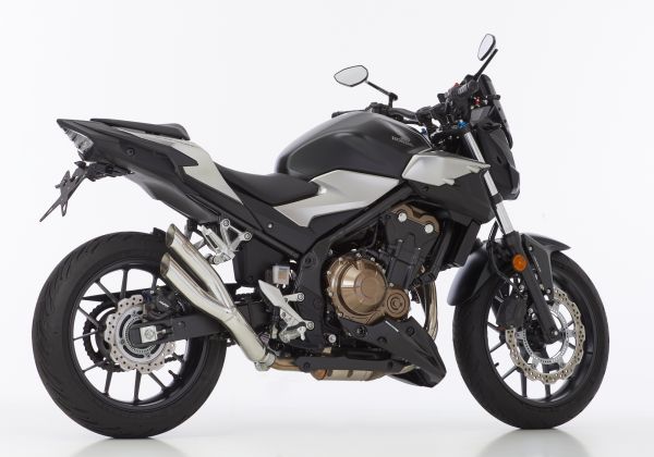 Pro 2 Slip on Ersatzdämpfer - silber Auspuff für: HONDA CB500X PC64, CBR500R PC62