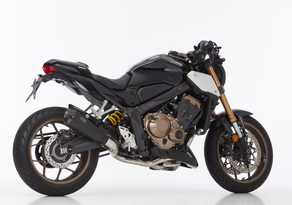 DSX-7 complete exhaust system super short - matt black for: HONDA CBR650R RH01, CB650R RH02