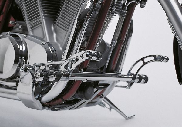 Round Style Fußrastenanlage - silber für: SUZUKI VS 1400 Intruder VX51L