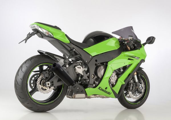 DSX-10 Slip on Ersatzdämpfer Super Short - schwarz-matt Auspuff für: KAWASAKI ZX-10R SE ZXT02E, ZX-10RR ZXT00S