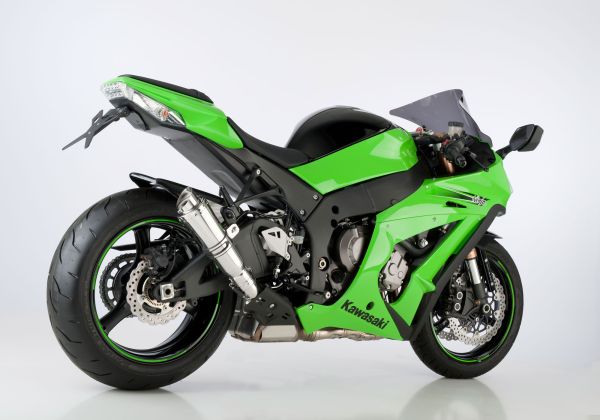SP Slip on Ersatzdämpfer Super Short - silber Auspuff für: KAWASAKI ZX-10R ZXT00E/F