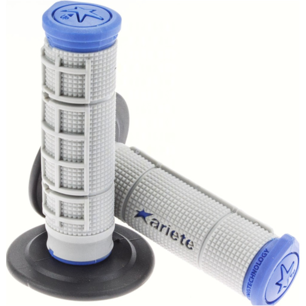MotorradGriffgummi, Griffgummi Lenkergriffe (Paar) MX TRINITY 115mm/grau-blau-schwarz
