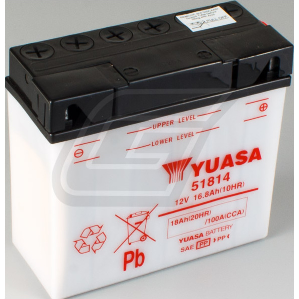 51814 (YB19BL-BS) 12V/18AH Dry-Batterie DIN51814 186x82x171mm