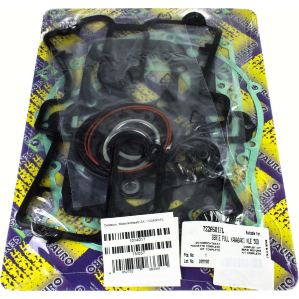 Gasket set, for: Kawasaki EN 450 / 722A501FL fitting for Kawasaki GPZ  500 EX500D 1998, 60/50/34/27 PS, 44/37/25/20 kw