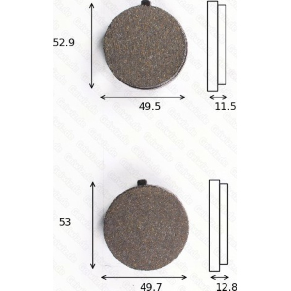 disk brake pads MCB 072 ABE approved fitting for Suzuki GS Gussrad 1000 GS1000 1980, 90 PS, 66 kw