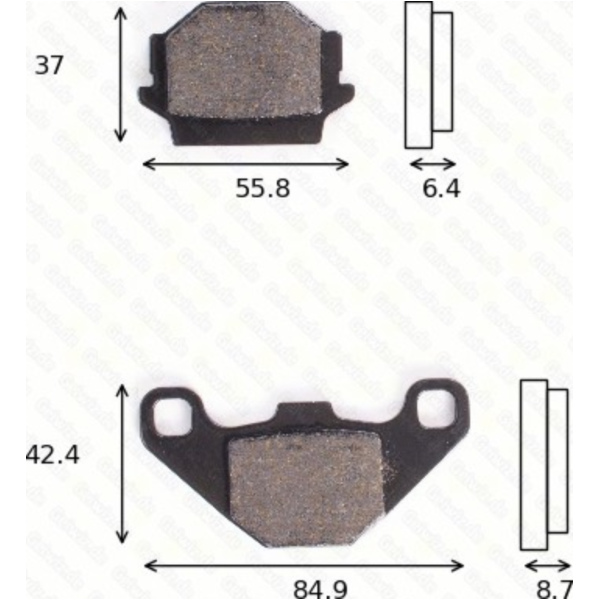 disk brake pads MCB 517 ABE approved