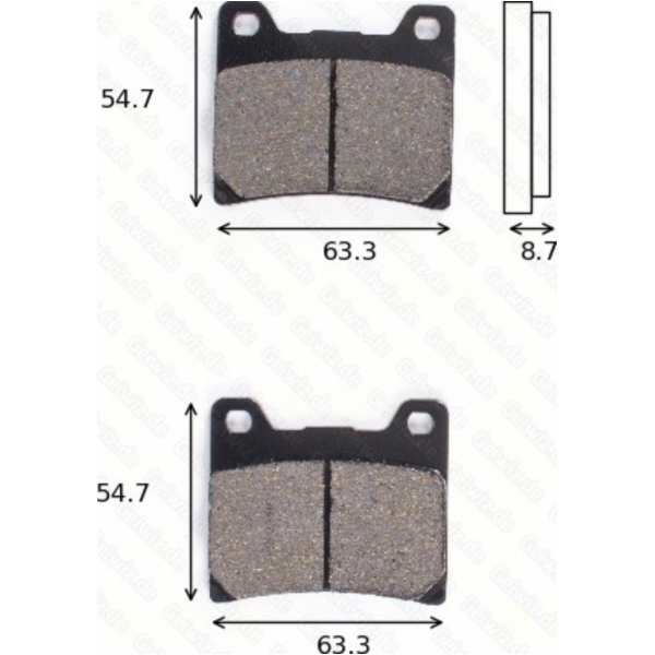 disk brake pads MCB 530 ABE approved fitting for Yamaha FZR OW01 750 3PJ 1990, 100/120 PS, 74/88 kw