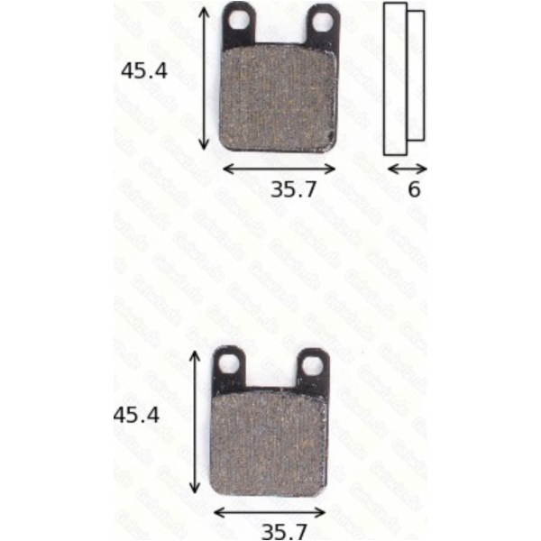 Bremsklötze Scheibenbremsbeläge MCB 535 RQ passend für Peugeot Speedfight  50 VGA S1BBBA/BBCA 2007, 5 PS, 3,7 kw