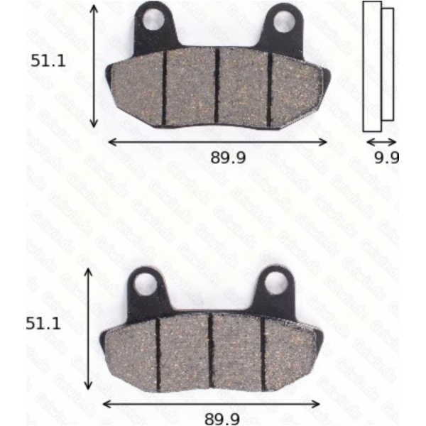 Bremsklötze Scheibenbremsbeläge MCB 537 mit ABE