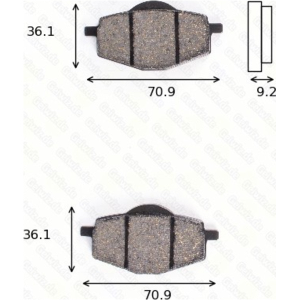 disk brake pads MCB 539 SI ABE approved fitting for Yamaha DT  125 4BL 1995, 12 PS, 9 kw