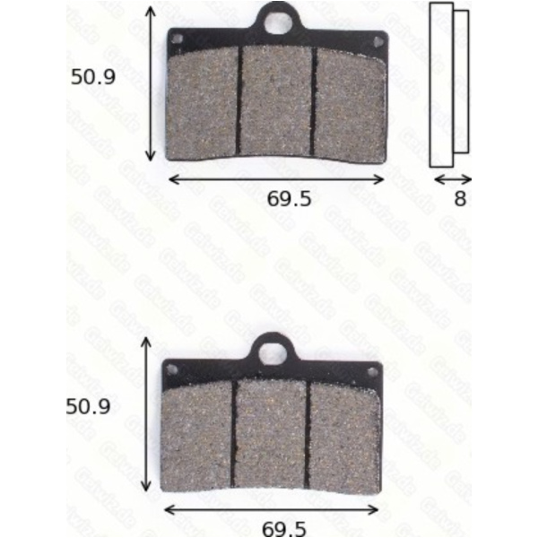 disk brake pads MCB 540 CRQ ECE R90 homologated fitting for Bimota Tesi 1 D Editione 906  1992, 