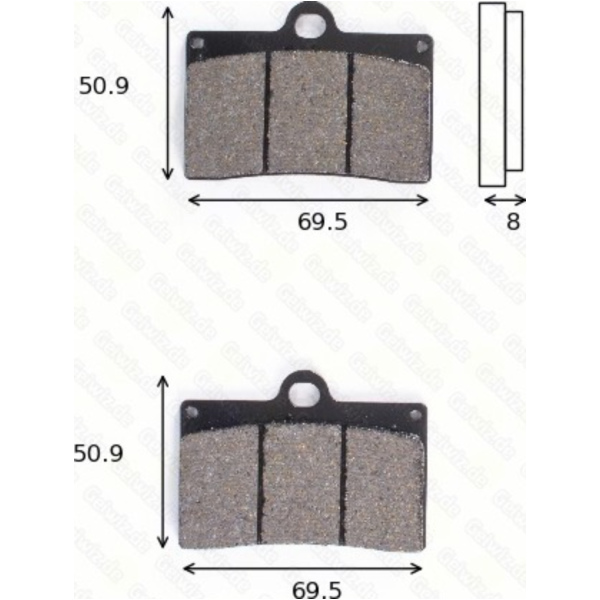 disk brake pads MCB 540 STD ABE approved fitting for Bimota DB2  900  1997, 