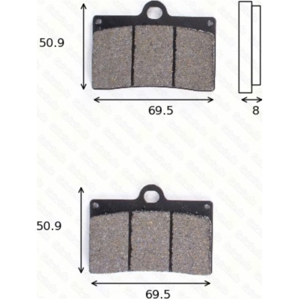 disk brake pads MCB 540 SV ABE approved fitting for Bimota V-Due  500 VT5 1997, 