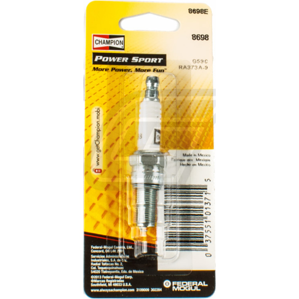 Spark plug Powersport 8698/CCH8698E fitting for Husqvarna SM E-Start 610 H701AA 2003, 46/32 PS, 34/24 kw