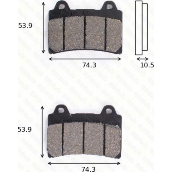 disk brake pads MCB 559 ABE approved fitting for Yamaha TZR  250 2MA 1987, 50 PS, 37 kw