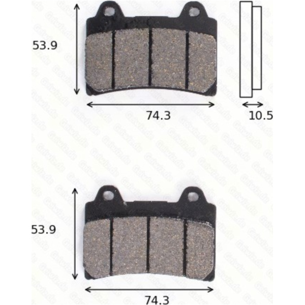 disk brake pads MCB 559 SV ABE approved fitting for Yamaha TZR  250 2MA 1987, 50 PS, 37 kw