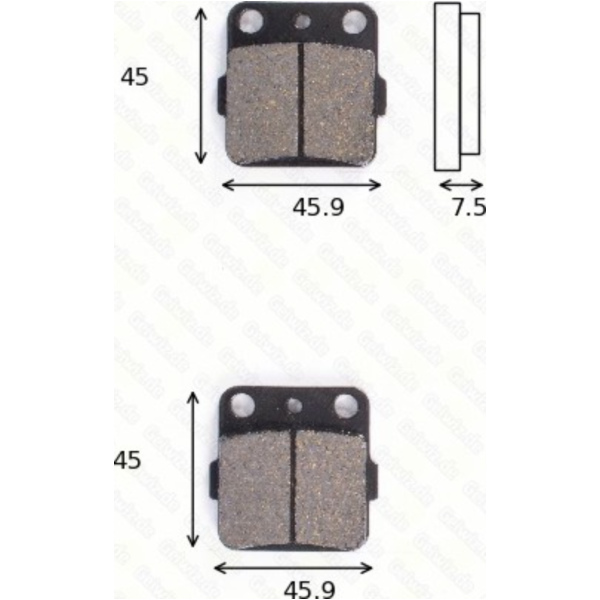 Bremsklötze Scheibenbremsbeläge MCB 561 mit ABE passend für Yamaha YFZ  450 AJ11W 2005, 39 PS, 29 kw