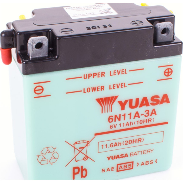 Akku, Motorradbatterie 6N11A-3A 6V/11AH Dry-Batterie 122x62x131mm