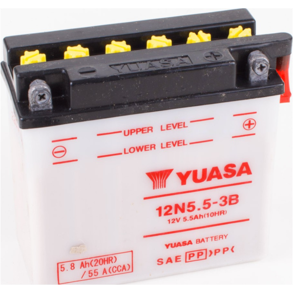 12N5.5-3B 12V/5,5AH dry-battery 138x61x131mm