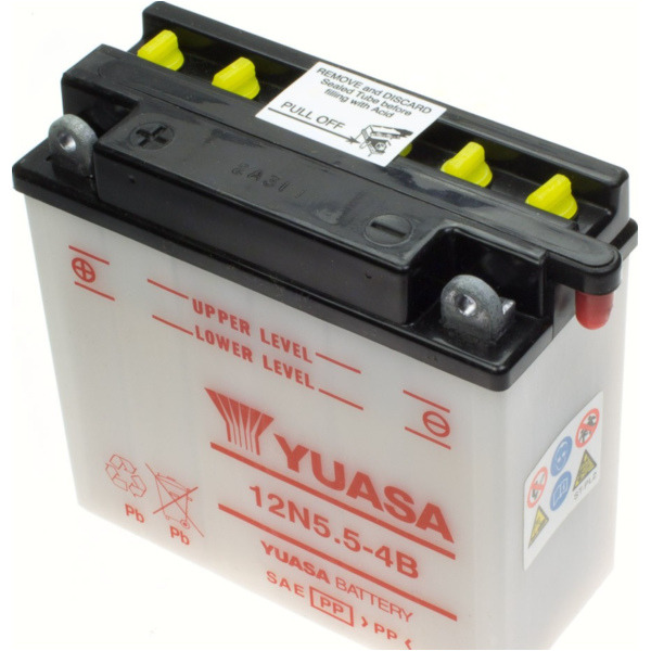 12N5.5-4B 12V/5,5AH dry-battery 138x61x130mm