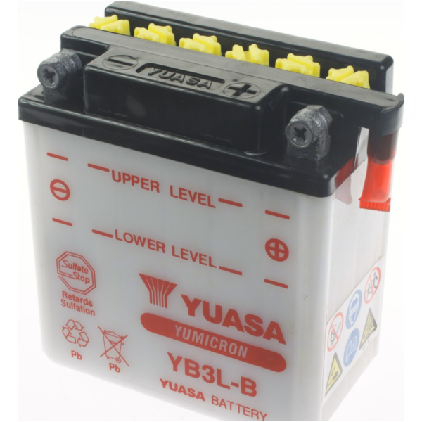 YB3L-B 12V/3AH DIN50313 dry battery fitting for Yamaha XT Edition 500 1U6 1989, 27 PS, 20 kw