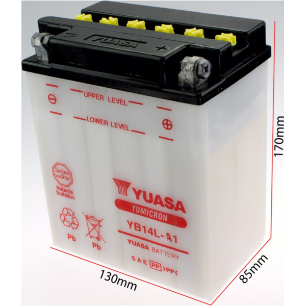 YB14L-A1 12V/14AH dry-battery 136x91x168mm
