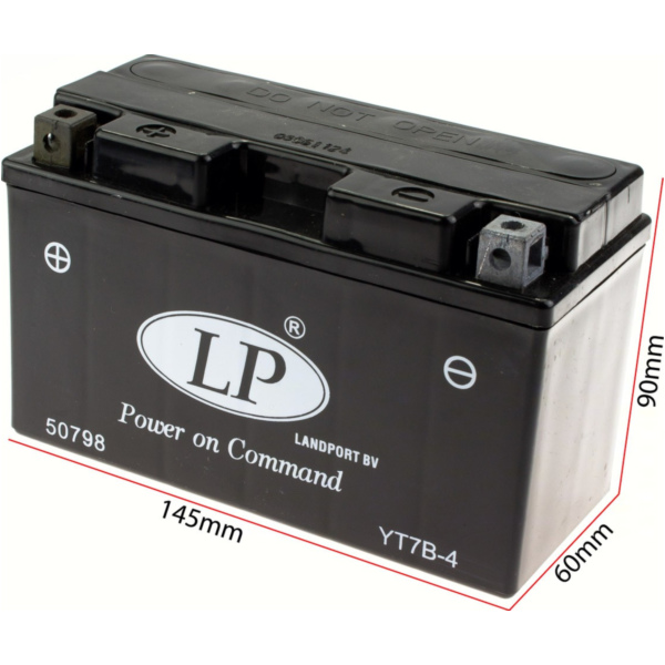 YT7B-4 12V/6,5AH DIN50798 SLA battery maintenance free / already filled and sealed 150x65x93mm