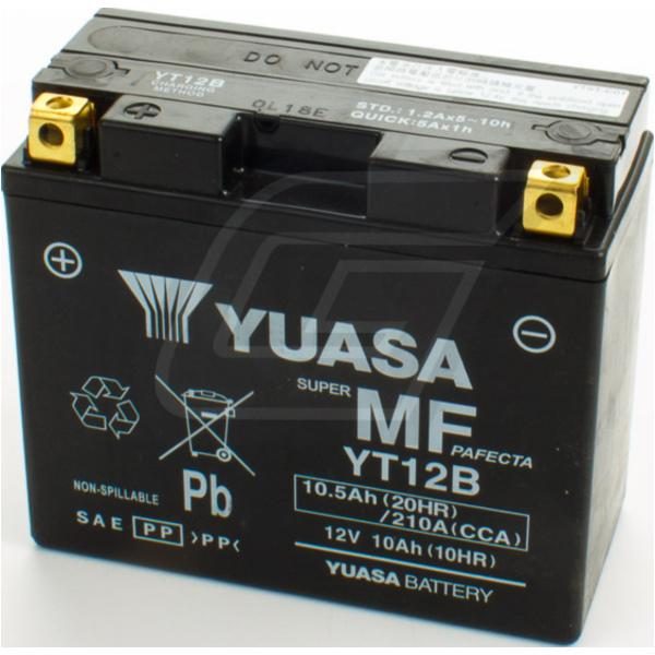 YT12B (compare YT12B-BS) 12V/10AH DIN51291 SLA-battery 150x69x130mm
