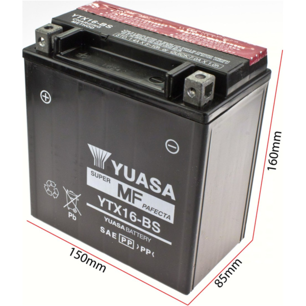 YTX16-BS DIN51492 for: AGM-battery 150x87x161mm