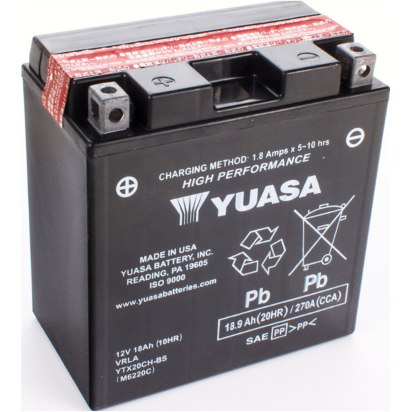 YTX20CH-BS (YTX20A-BS) 12V/18AH DIN82002 for: AGM battery 150x85x165mm fitting for Moto Guzzi Griso Special Edition 1200 LSG01 2017, 106 PS, 78 kw