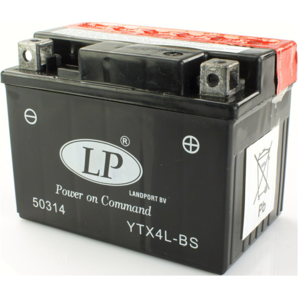 YTX4L-BS / YT4L-BS 12V/3AH DIN 50314 for: AGM battery, 114x71x86mm fitting for Benelli K2 Minarelli Motor  50 BA0105 1997, 