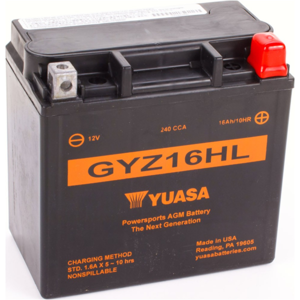 Akku, Motorradbatterie GYZ16HL(WC) 12V/16AH SLA-Hochleistungsbatterie L150xB87xH145mm