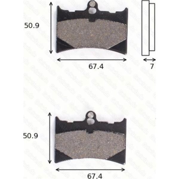 disk brake pads MCB 572 ABE approved fitting for Alfer MC  250  1997, 