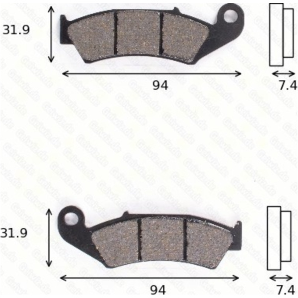 Bremsklötze Scheibenbremsbeläge MCB 574 SI mit ABE