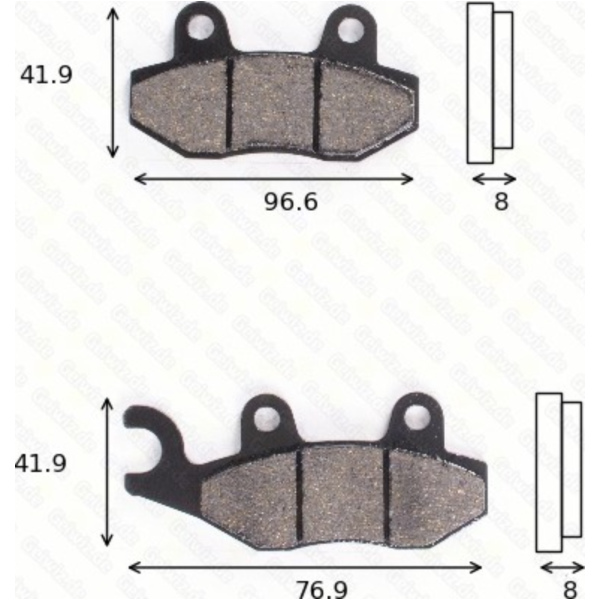 disc disk brake pads MCB 582 SH ABE approved fitting for Triumph Sprint  1050 215NA 2007, 98 PS, 72 kw