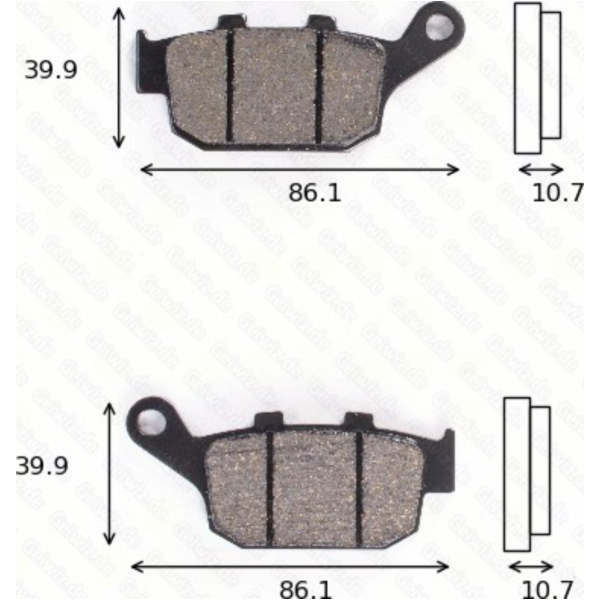 disk brake pads MCB 585 ABE approved