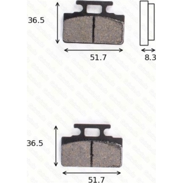 disk brake pads MCB 589 ABE approved fitting for SYM Mio  50 HU05W-6 2007, 4 PS, 2,9 kw