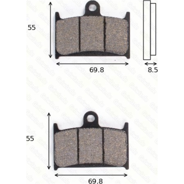 disk brake pads MCB 595 CRQ ECE R90 homologated fitting for Triumph Sprint  1050 215NA 2007, 98 PS, 72 kw