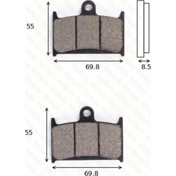 Bremsklötze Scheibenbremsbeläge MCB 595 SRQ ohne ABE passend für Suzuki GSX-R  750 GR7BB 1992, 100/112 PS, 74/82 kw