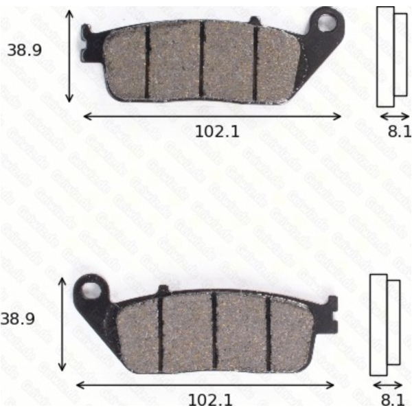 disk brake pads MCB 598 SV ABE approved fitting for Triumph Thruxton  900 986ME 2007, 34 PS, 25 kw