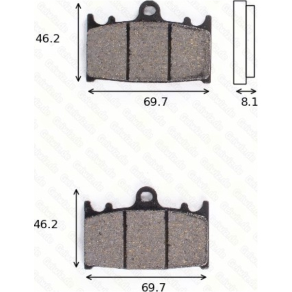 disk brake pads MCB 602 CRQ ECE R90 homologated