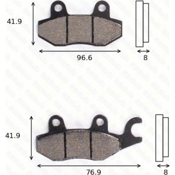 Disc brake pads MCB 604 homologated